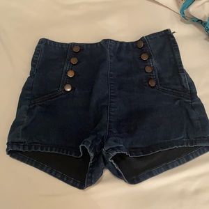 High-Waisted Denim Shorts